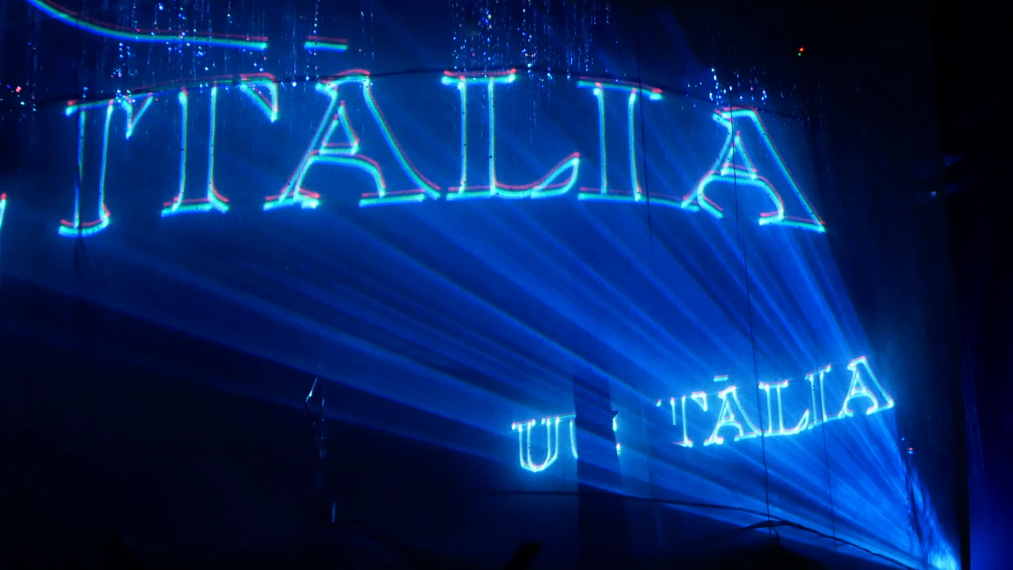 Cirque Italia illuminated during Under The Big Top
